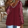 thumbnail image 2 of Tops for Women Trendy Oversized Tee Shirts Women Loose Top Medium Long Sleeve Shirt Athletic T Shirt Woman Half Shirts Fit Stretch Long Sleeve Winter Little Pocket Tunics Running L, 2 of 7