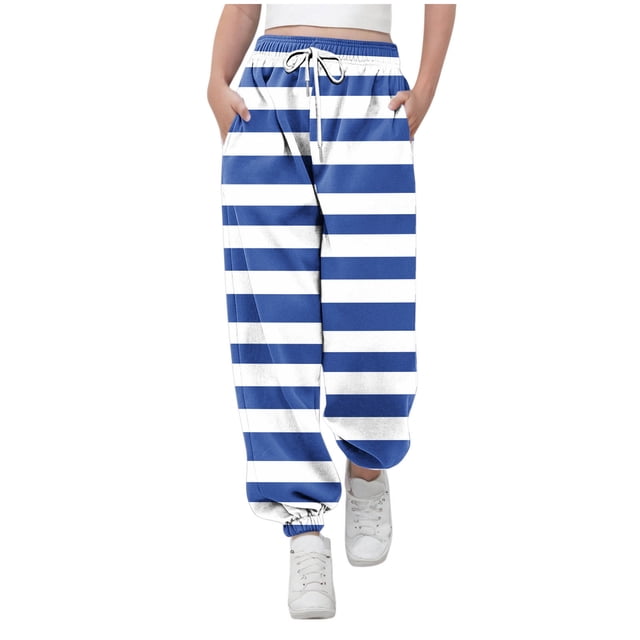 Fall Saving! HVOBTTY Kid's Long Straight Leg Sweatpants, Children Sports Pants Boys Full Length Pants Children Long Pants Wearing Pants with Pockets Outside Blue, 5 Years