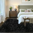 thumbnail image 7 of Jingle bears 6x8 Black Fluffy Area Rug for Living Room Bedroom Rug Furry Shaggy Faux Sheepskin Fur Rug Rectangle, 7 of 7
