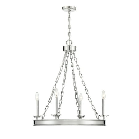 

Savoy House 1-4403-4-109 Seville 4 Light Chandelier in Polished Nickel (25 W x 27 H)