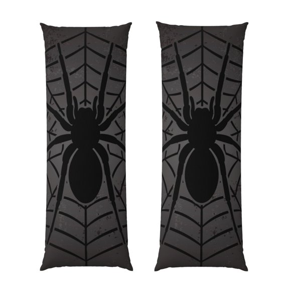 Picia Black Spider On Web 1 Body Pillow Cover - Super Soft Microfiber 20x54 Body Pillow Case - Envelope Closure, Wrinkle, Stain Resistant Body Pillow Cover,Elegant Bedding