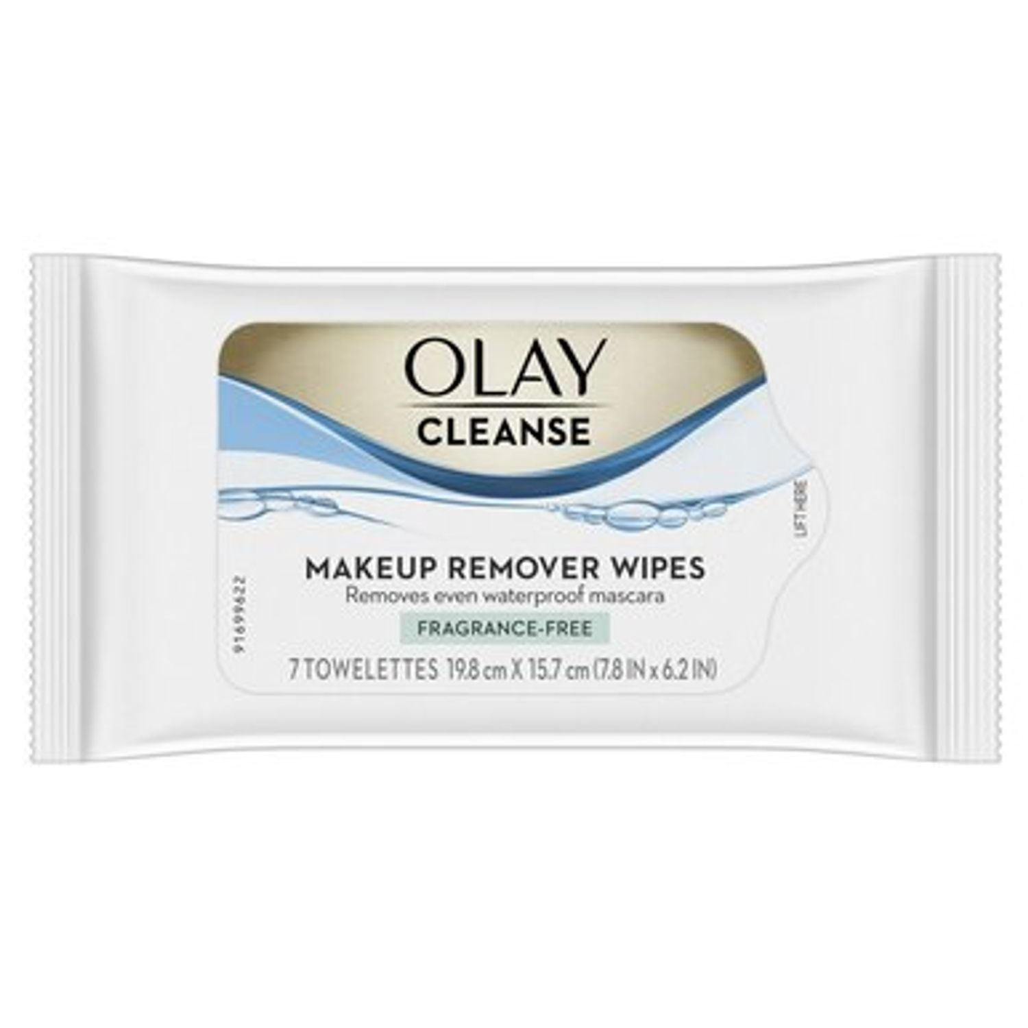 OLAY Cleanse Makeup Remover Wipes, Fragrance-Free, 7 Towelettes 4 Pack