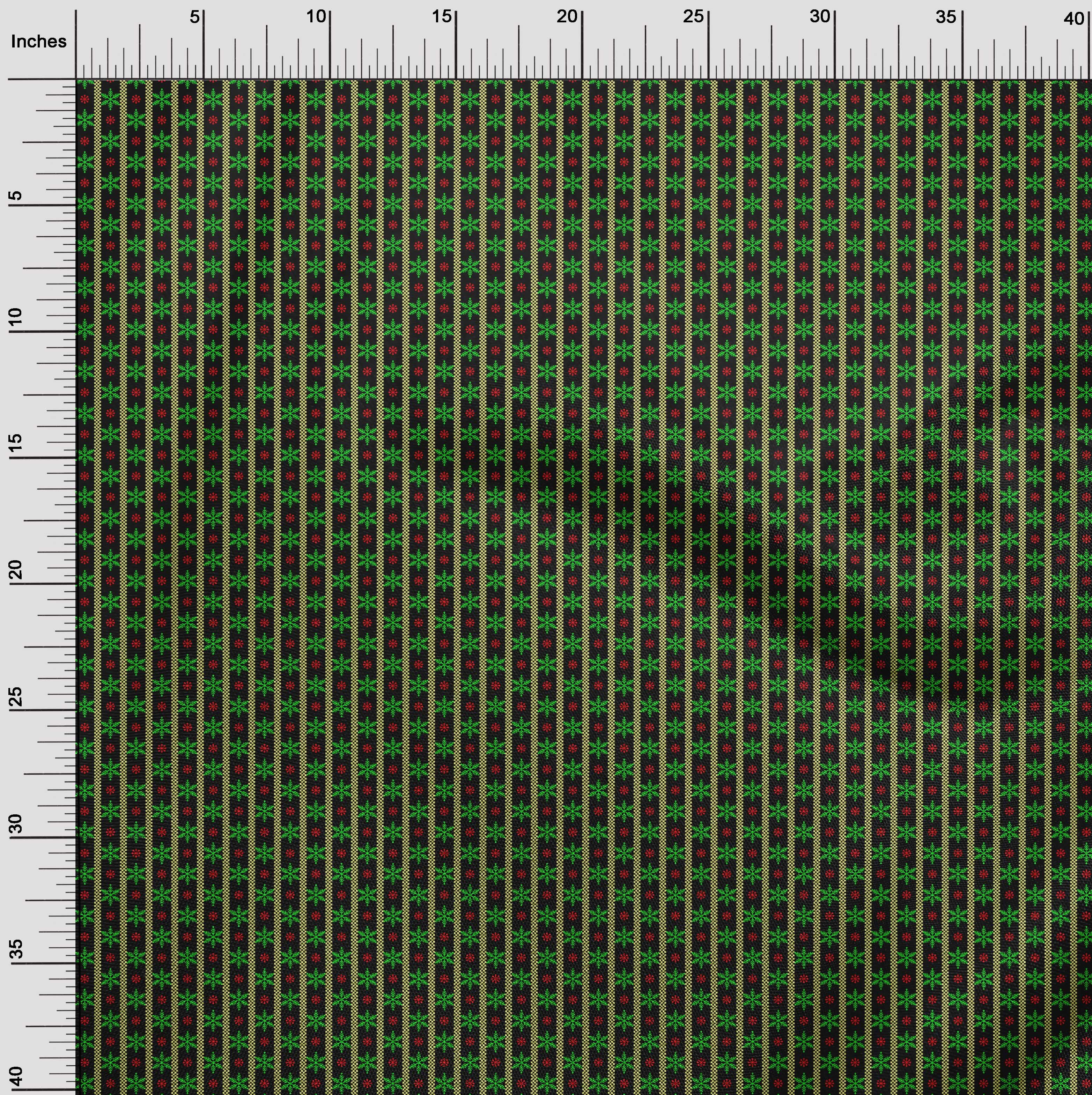 oneOone Cotton Poplin Black Fabric Merry Christmas Sewing Material Print Fabric By The Yard 42 Inch Wide - 1Y