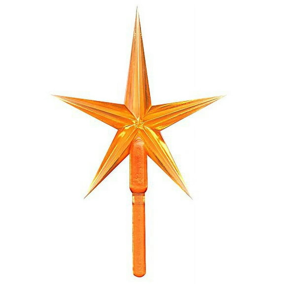 National Artcraft LARGE Modern Star for Ceramic Christmas Trees - Orange (Pkg/5)