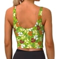 thumbnail image 4 of Uemuo St. Patrick's Day3 Pattern Women's Sports Bra - High Impact Support, Breathable, and Comfortable Athletic Bra for Running, Yoga, and Workouts, 4 of 9
