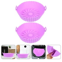 FONDOTIN 2Pcs Air Fryer Liner Silicone for Baking Heat Resistant Non Stick Supplies