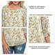 thumbnail image 5 of Camisa de blusa de gasa para mujer,Top de cuello redondo para mujer Top de gasa de media manga Camiseta de gasa informal de alta capacidad, 5 of 5