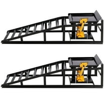 CQSXDA Heavy-Duty Hydraulic Car Lift Ramps in Black 2 Pack, 5 Ton Load Capacity for Easy Auto Maintenance and Repairs