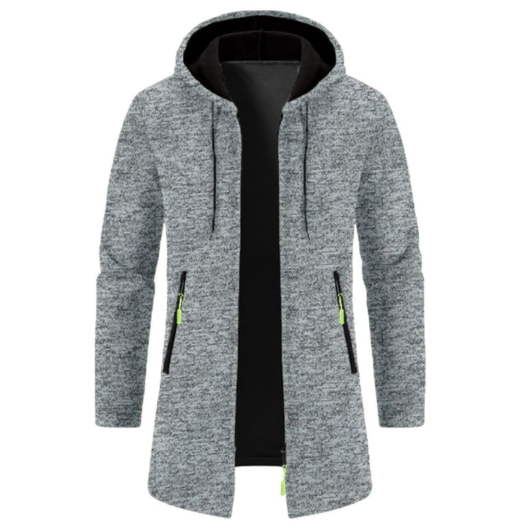 Male Winter Sweater Double Breasted Coat Men Jacket Long Sleeve Thick Sports Coats for Men High Neck Soild Color Bear Coat Check Sweater Cardigan Jacket Good Winter Coats for Men Float Co