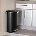 thumbnail image 3 of 50 Liter / 13 Gallon Semi-Round Kitchen Step Trash Can with Secure Slide Lock, Mocha Plastic, 3 of 6