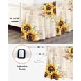 thumbnail image 3 of Pastoral Sunflower Bed Skirt Queen Size 16" Drop Plant Country Vintage Letter Background Ruffled Wrap Around Bed Skirts Adjustable Elastic Bedskirt Dust Ruffle for Queen Size Bed, 3 of 7
