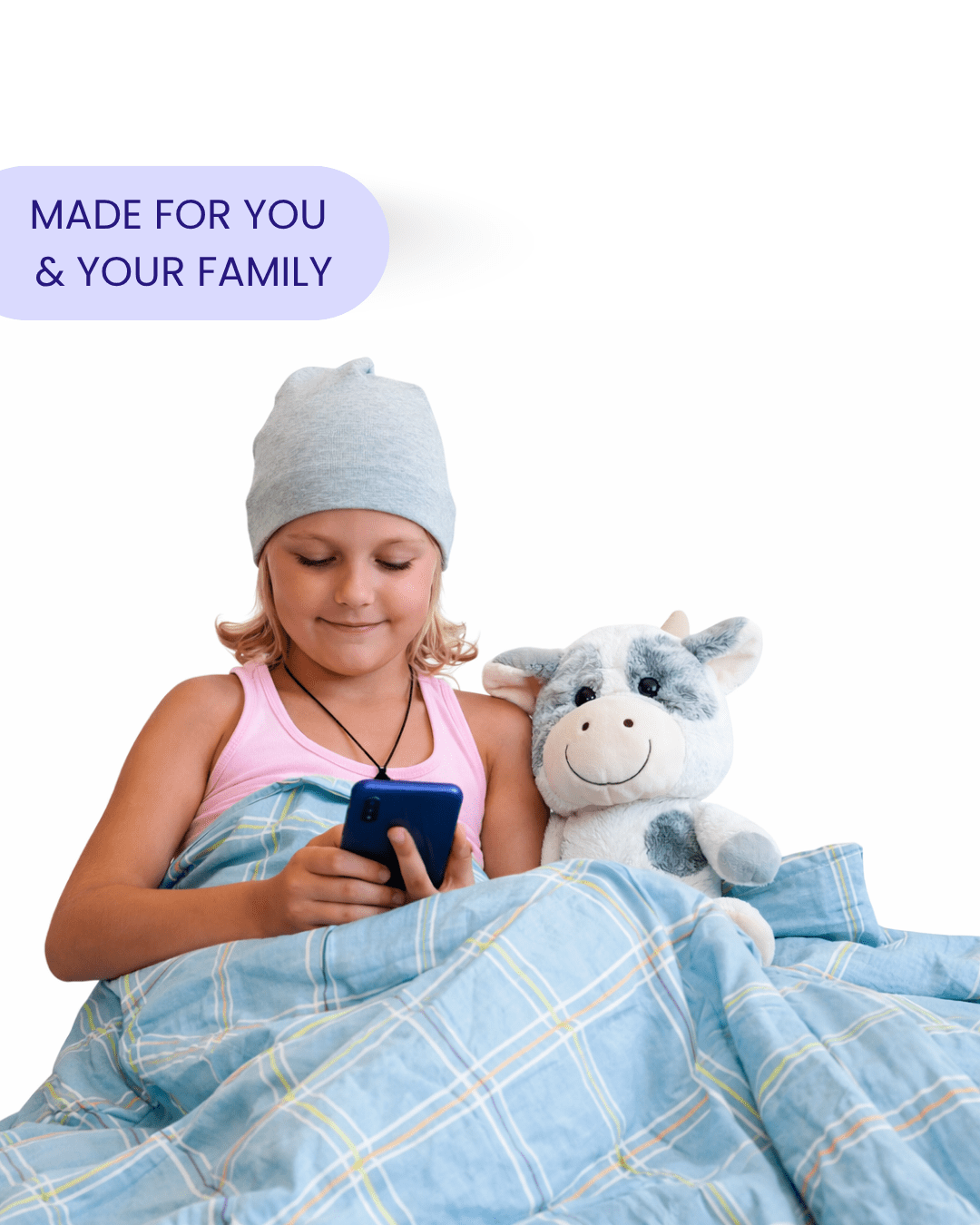 EMF Protection Health Blanket – Faraday & Cotton, 5G & RF Blocking, Wireless Signal Shielding, Ultra Soft, Blue