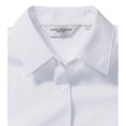 thumbnail image 3 of Russell Collection- Camisa de manga larga de popelín y poliéster/algodón de fácil cuidado para mujer (Blanco), 3 of 3