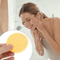 thumbnail image 5 of Unique Bargains 5 Pcs Compressed Facial Sponge Lightweight Round Reusable Cleansing Puff Yellow, 5 of 5