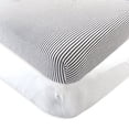 thumbnail image 2 of Touched by Nature Baby Organic Cotton Crib Sheet, White Heather Charcoal, One Size, 2 of 3