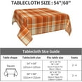 thumbnail image 6 of Checkered Fall Tablecloth Square 60x60 Inch,Burnt Orange Retro Plaid Table Cloth,Stain Resistance Polyester Autumn Thanksgiving Indoor Outdoor Table Covers for Kitchen Dining Parties Picnic, 6 of 6