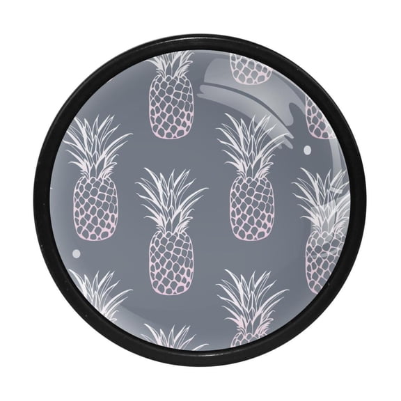 4 Pcs Pineapple Knobs for Kitchen Cabinet Cupboard Dresser Bookcase Drawer Pulls Handles Round Home Decor