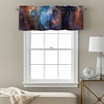 thumbnail image 3 of Universe Scenery Valance Curtain for Windows Abstract Planet Fantasy Mystic Cosmic Modern Rod Pocket Curtain Valances Short Window Treatments Panels for Kitchen Bathroom Laundry Basement 42 x 18 Inch, 3 of 9