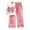 X04-Pink, variant on Taybagh Girls Holiday Outfits Girls Clothes Size 2t 3t 4t 5t 6t Knitted Top Jeans Outfits with Love Hearts Graphic