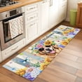 thumbnail image 2 of Spring Dog 2'x6' Runner Rugs for Hallway Kitchen Bedside Non Slip Washable, Retro Watercolor Botanical Floral Sunflower Entryway Rug Runners with Rubber Backing, Long Carpet Runner for Laundry Room, 2 of 8