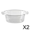 thumbnail image 1 of 2xLavabos Transparentes Con Orificios Para Almacenar, Mezclar Y Limpiar, Color Gris Pequeño, 1 of 8
