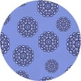 thumbnail image 1 of Ahgly Company Tapis Rond Lavable en Machine Intérieur Transitionnel Bleu Denim, 8 Pieds Rond, 1 of 7