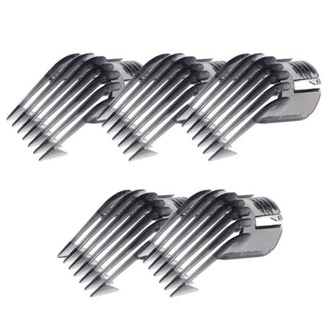 5pcs Hair Clips Comb Clipper Trimmer Razor Guide Attachment compatible Philips QC5130 QC5105 QC5115 QC5120 3-21mm Adjustable_Perfect Gift