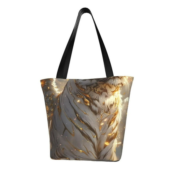 Easygdp Golden White Tiger Shoulder Bags for Women,Crossbody Bags Shoulder Purse Handbag for Women