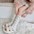 thumbnail image 5 of Milue Women Knitted Leg Warmers Lolitas Bowknot Loose Boot Socks Jk Student Socks, 5 of 21