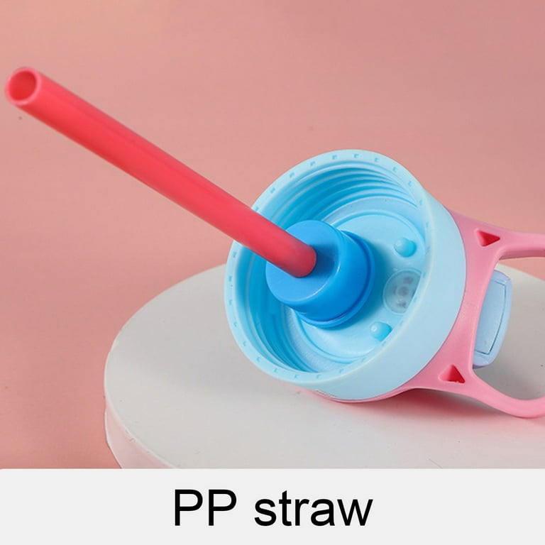Children Straw Cup No Spill Flip-It Transparent Cartoon Pattern