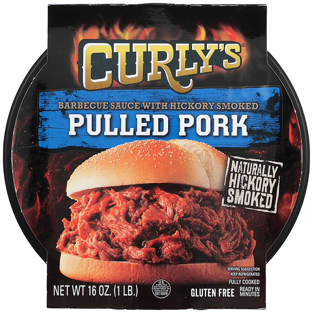 Curly's Hickory Smoked Pulled Pork with Barbecue Sauce, 16 Oz Walmart