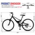 thumbnail image 2 of Ktaxon 26 inch 7 Speed Mountain Bike for Adult, Dual Shock Absorbers, Dual V Brake, Black, 2 of 12