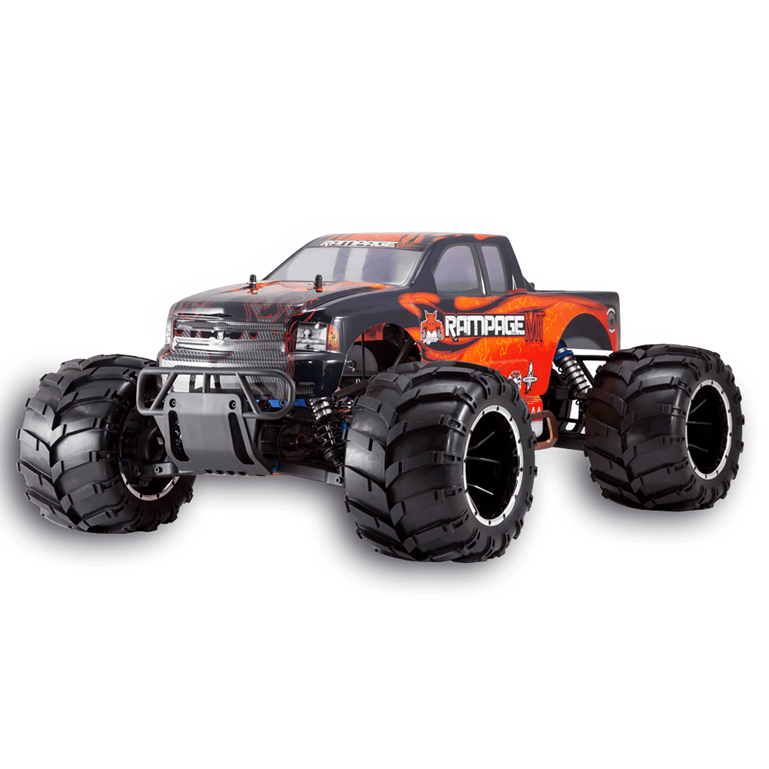 Redcat Racing Rampage MT V3 Gas Truck 1/5 Scale RC Monster Truck, Orange/ Flame