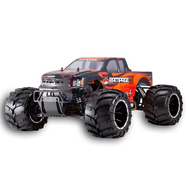Redcat Racing Rampage MT V3 Gas Truck 1/5 Scale RC Monster Truck, Orange/ Flame
