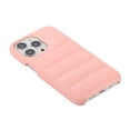 thumbnail image 6 of Allytech for iPhone 13 Pro Max Slim Case, Stylish Solid Color PU Leather Puffer 3D Down Jacket Case for Women Men, Shockproof Anti-Scratch Non-Slip Rugged Back Case for iPhone 13 Pro Max, Pink, 6 of 7