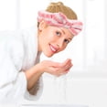 thumbnail image 2 of Siminsem Hydrotherapy Headband 1 Piece Bow Hairband Women's Facial Makeup Headband Under $8 Soft Coral Velvet Shower Headband for Face Wash Skincare Spa Bathroom Adjustable Elastic, 2 of 5