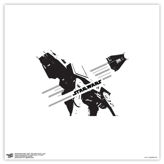 Gallery Pops Star Wars: Saga - Star Wars AT-AT Logo Wall Art, Unframed Version, 12" x 12"