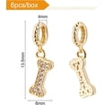 thumbnail image 2 of 1box 6PCS 18K Gold Plated Dog Bone Pendant with AAA Cubic Zirconia for DIY Necklace Bracelet Jewelry Findings 13.5x6x6mm, 2 of 7