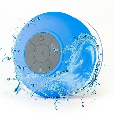 Bluetooth Speakers Cup Holder Wireless Bluetooth Mic Speakers Handsfree Waterproof Bathroom Shower Speaker with Suction Cup ()
