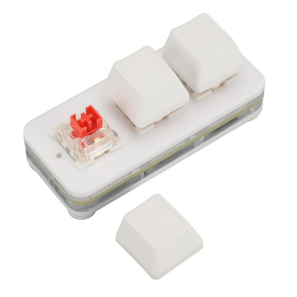 3 Key Mini Keypad, USB One Handed Mechanical Gaming Keyboard RGB Customized Programmable Keypad with Red Hot Swappable Mechanical Switch for Office Working, PC Gaming
