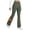 Army Green, variant on Womans Fleece Lined Pants Winter Thermal Warm Yoga Pants Flare Leggings Waterproof Warm Bell Bottom Leggings with Pockets 29'' Black XL