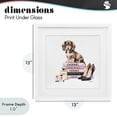 thumbnail image 4 of Stupell Industries Art Deco Luxury Fashion Books & Dog White Framed Print Under Glass, 13 x 13, by Amanda Greenwood, 4 of 8