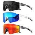 thumbnail image 1 of Foliful Lentes Deportivos Polarizados UV400, 3 Pares, 1 of 7