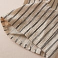 thumbnail image 6 of Audhol Striped Pants Women, Retro Cotton and Linen Striped Wide Leg Pants for Women Loose and Casual Straight Leg Cropped Pants Petite Linen Pants for Women Beige L, 6 of 6