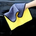 thumbnail image 5 of Ultrasoft, Large, Thick and Quick Drying Car Microfiber Cleaning Towel 800GSM Polishing Waxing Auto Detailing Towel Cloth (6pack,16 x 16inches) (Grey-Yellow), 5 of 7