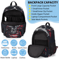 thumbnail image 5 of Herdesigns Funny Skull Skeleton Backpack with Lunch Box American Flag Lightweight Large Travel Work Laptop Backpacks Set Casual Daypacks, 5 of 8