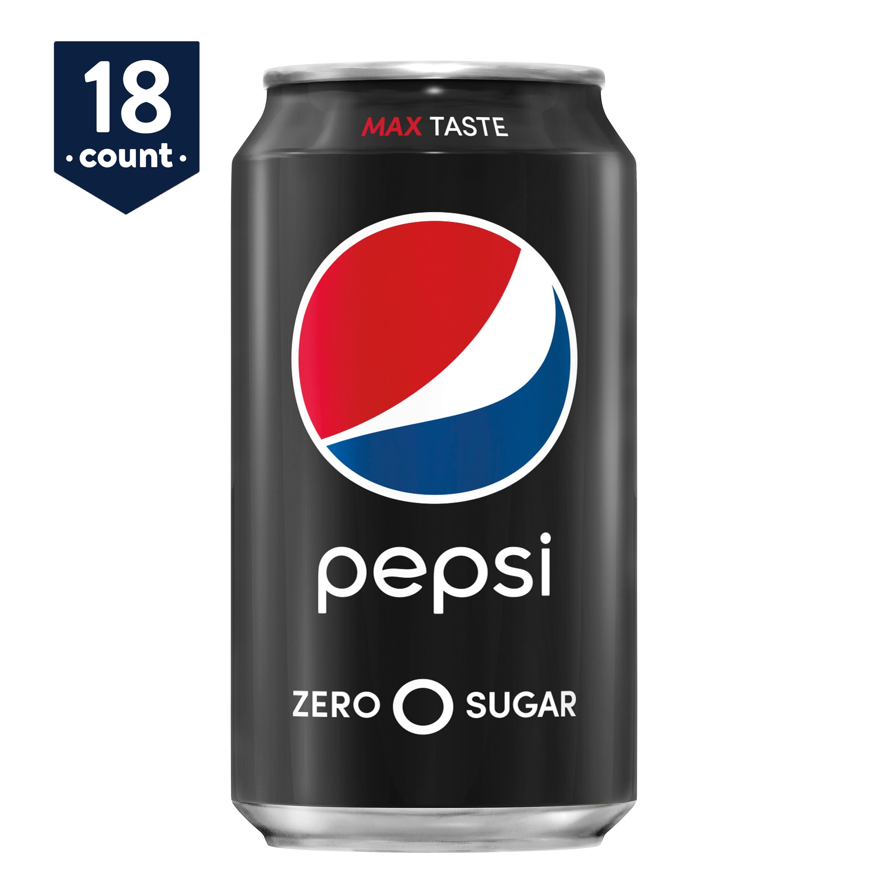 Pepsi Zero Sugar, 12 oz Cans, 18 Count - Walmart.com