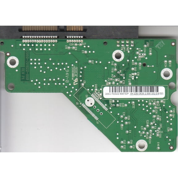WD7501AALS-00J7B1, 2061-701622-800 02P, WD SATA 3.5 PCB