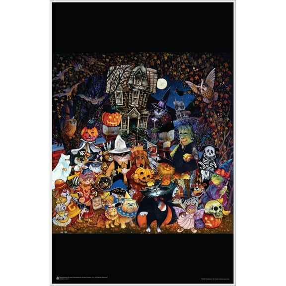 By the Light of the Halloween Moon by Celebrate Life Gallery Mini Poster 11.5" x 17.5" - Laminated