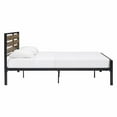 thumbnail image 5 of Weston Home Aabir Low Profile Metal and Wood Platform Full Bed, Brown/Black, 5 of 8